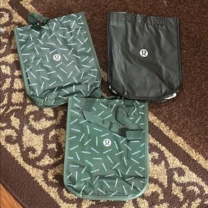 lululemon athletica Forest Green and Black Bags